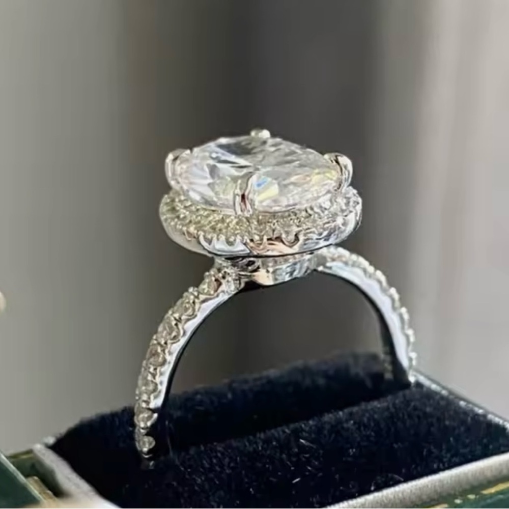 3ct Oval Cut Ring - Picture 6 of 12